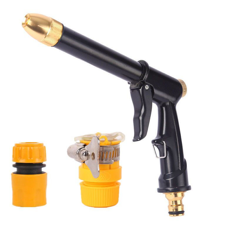 【京選優(yōu)品】洗車水槍頭大全多功能花灑水槍長(zhǎng)桿高壓水槍園林澆花花灑軟管噴頭 長(zhǎng)桿聚壓水炮 4分水管通水接+水龍頭接頭